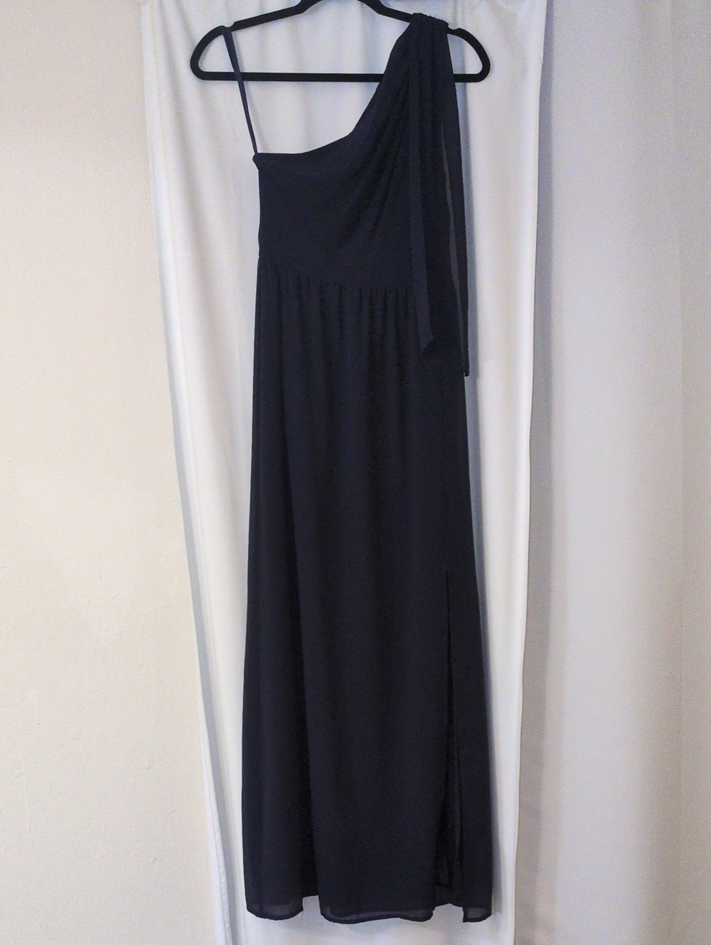 Vero Moda One-Shoulder Dark Blue Maxi Dress